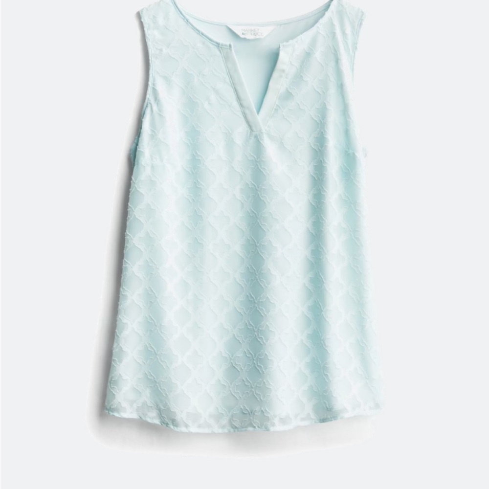 Ezide Textured Mixed Material Sleeveless Top